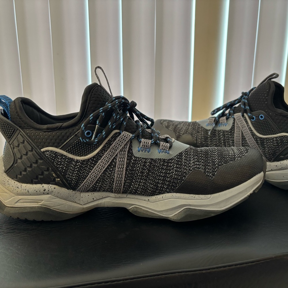 Men’s Territory Black, Grey, & Blue Athletic Sneakers 12 - Picture 13 of 16